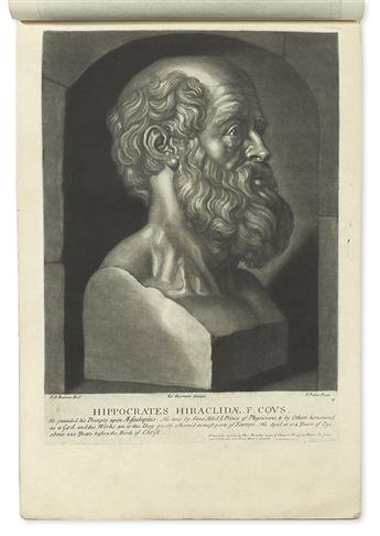 (PHILOSOPHERS.) Bowles, Thomas; publisher. Suite of twelve fine mezzotints depicting busts of philosophers from antiquity,